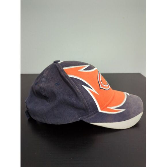 90's Vintage Chicago Bears‎ Reebok Shark Tooth Hat NFL Adjustable Unique Pattern - Picture 2 of 6